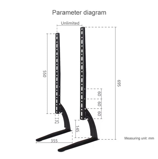 Universal Table Top TV Stand Pedestal for 26-65 Inch Lcd/Led/Plasma Tvs, TV Stand Legs for Screen Monitor Bracket DZ77