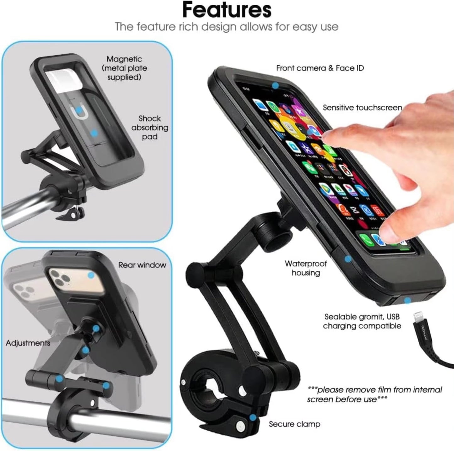 RideGrip™ Waterproof Phone Mount