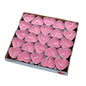 Tea Wax 50Pcs Convenient Birthday Decorating Mini Candles Small Size Tealight Candle Round/Heart Shape for Party